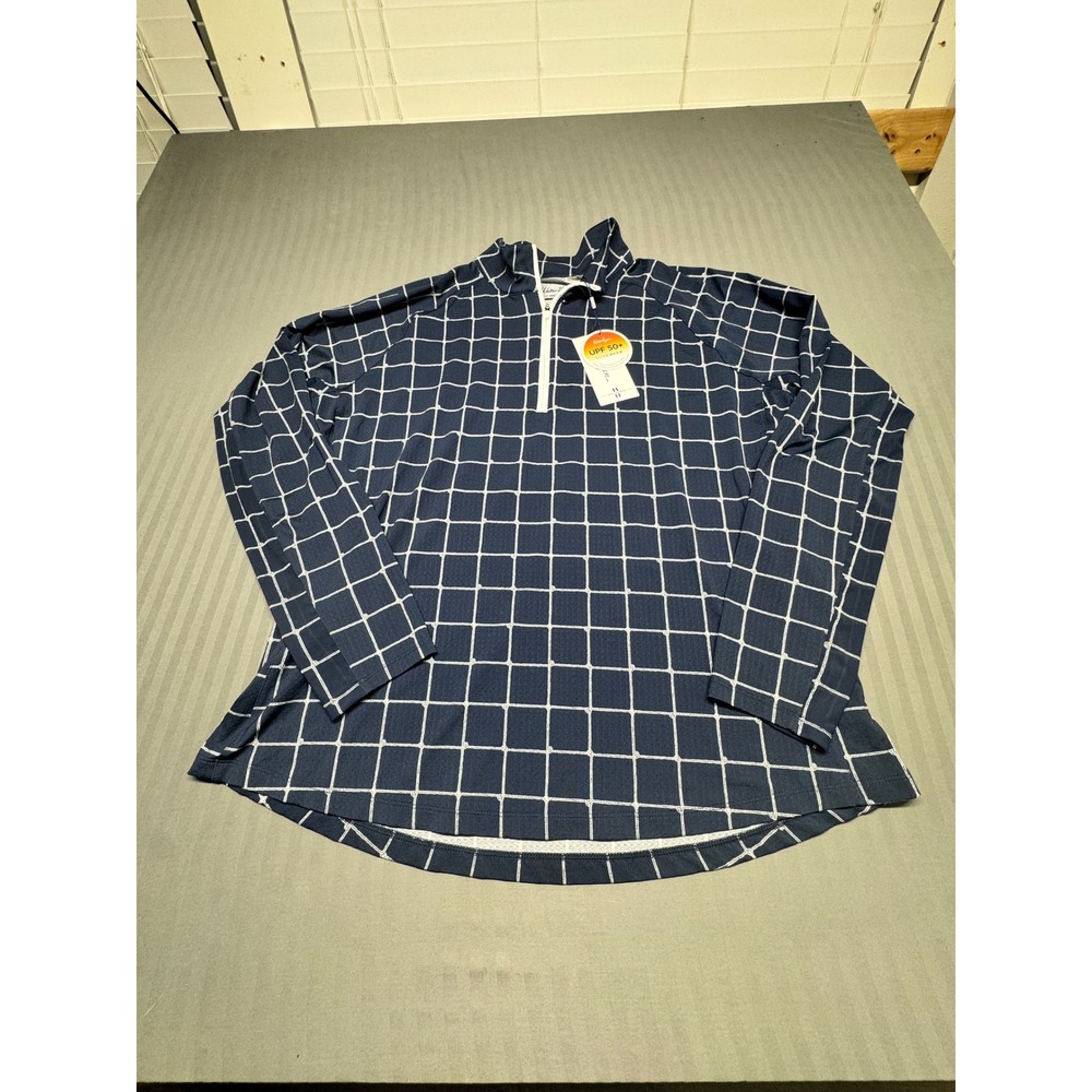 Walter Hagen Performance 11 Golf Pullover Womens XXL Navy Grid UPF 50+ Sun Cover